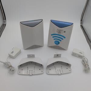 Netgear Orbi Pro AC3000 Tri Band Whole Home WiFi Set SRR60 Router + SRS60 +CORDS